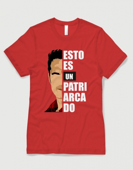 Ανδρικό t-shirt κόκκινο με στάμπα Esto es un Patriarcado