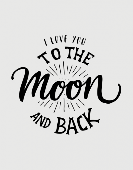 Μαξιλάρι με τύπωμα Love to the moon and back