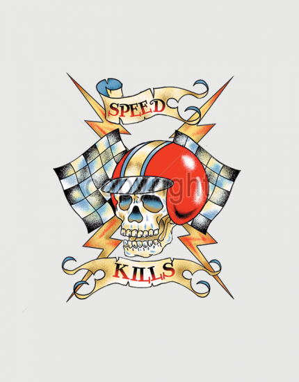 ανδρικό t-shirt μαύρο με στάμπα speed kills