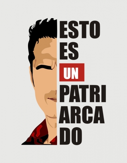 Ανδρικό t-shirt  λευκό με στάμπα Esto es un Patriarcado