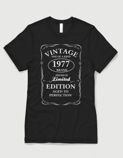 Μπλουζάκι με τύπωμα Vintage One of a Kind 1977