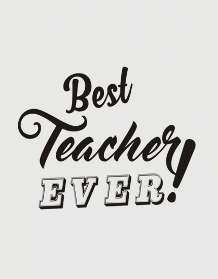 Υφασμάτινη τσάντα με στάμπα Best teacher ever
