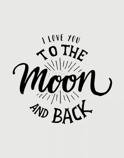 Μπλουζάκι με τύπωμα Love to the moon and back