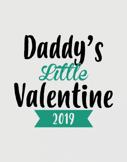 παιδικό φορμάκι με στάμπα Daddy's little valentine