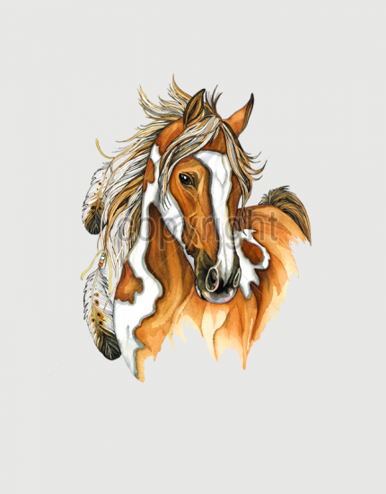 ανδρικό t-shirt μαύρο με στάμπα horse