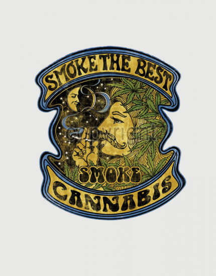 ανδρικό t-shirt  λευκό με στάμπα Smoke the best