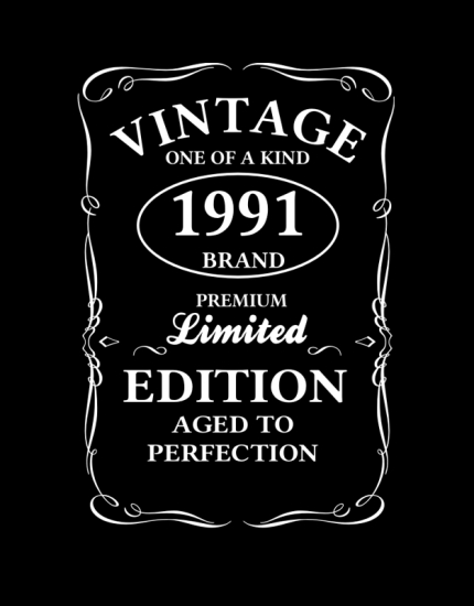 Μπλουζάκι με τύπωμα Vintage One of a Kind 1991