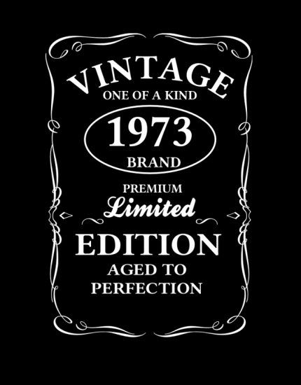 Μπλουζάκι με τύπωμα Vintage One of a Kind 1973