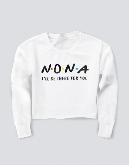 Girlie Cropped Sweat με στάμπα Νονά I'll be there for you