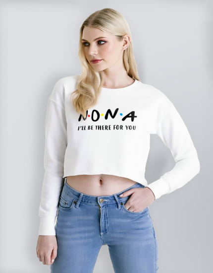 Girlie Cropped Sweat με στάμπα Νονά I'll be there for you
