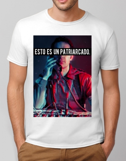 Ανδρικό t-shirt  λευκό με στάμπα Esto es un Patriarcado