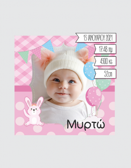 Μαξιλάρι με τύπωμα A baby girl is born Μαξιλάρι με τύπωμα A baby girl is born
