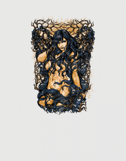 Μπλουζάκι με τύπωμα Blue haired babe