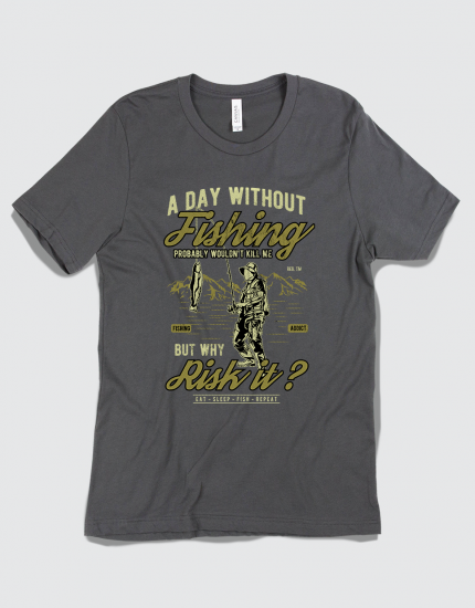 Μπλουζάκι με τύπωμα A day without fishing