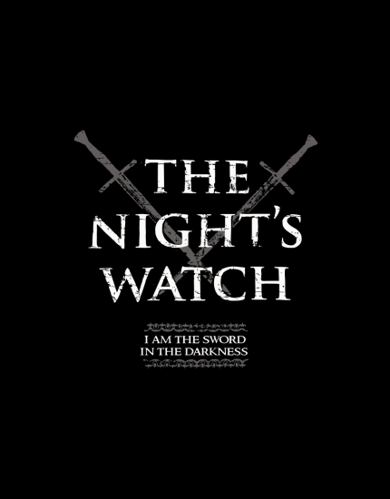 Hoodied φούτερ με στάμπα The night's watch