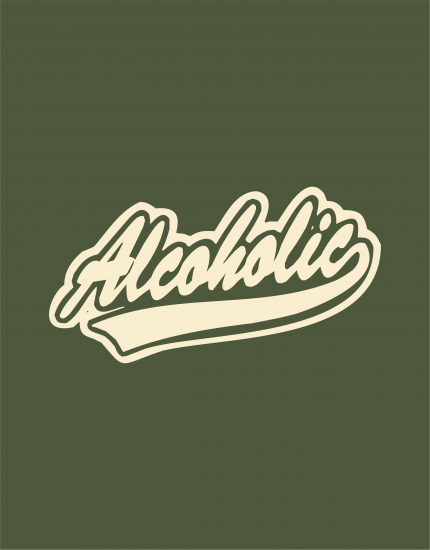 Μπλουζάκι με στάμπα Alcoholic
