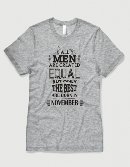 Μπλουζάκι με στάμπα All men are created equal - November