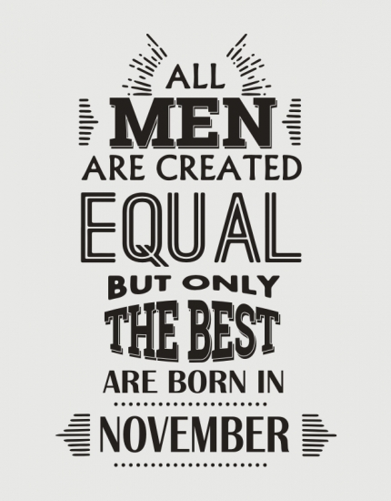 Μπλουζάκι με στάμπα All men are created equal - November