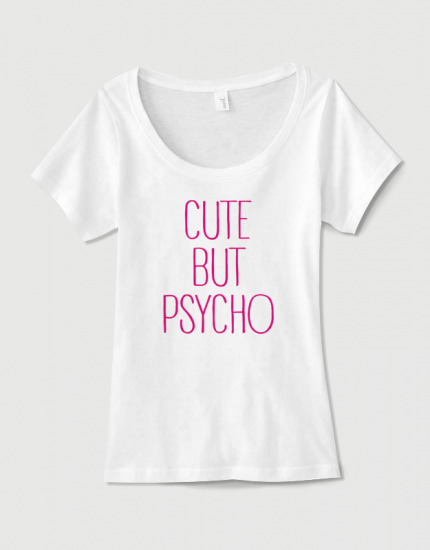 Μπλουζάκι με στάμπα Cute but psycho