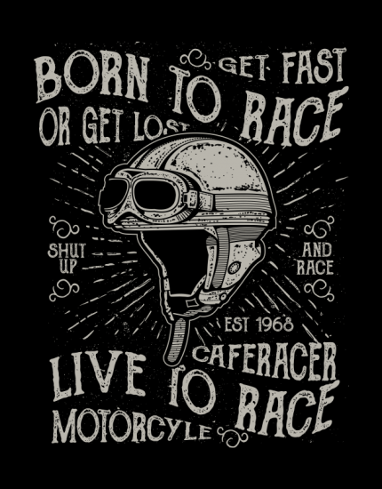 Μπλουζάκι με στάμπα Born to race