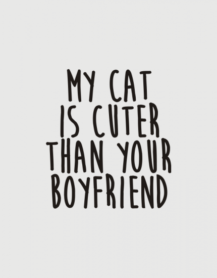 Μπλουζάκι με στάμπα My cat is cuter 