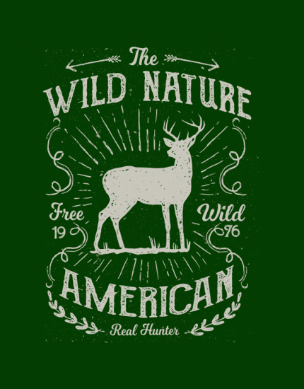 Hoodied φούτερ με στάμπα The wild nature