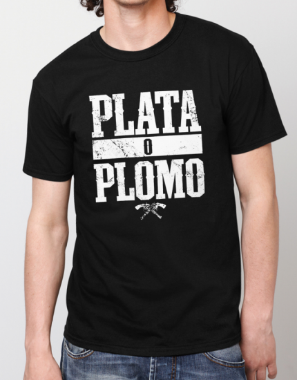 Μπλουζάκι με τύπωμα Plata o plomo