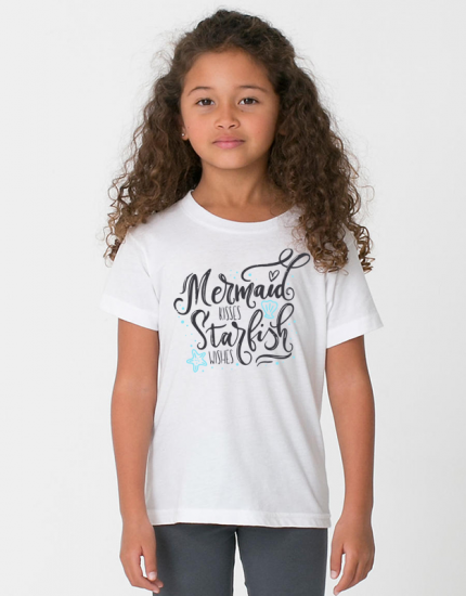 Μπλουζάκι με τύπωμα Mermaid Kisses Starfish Wishes
