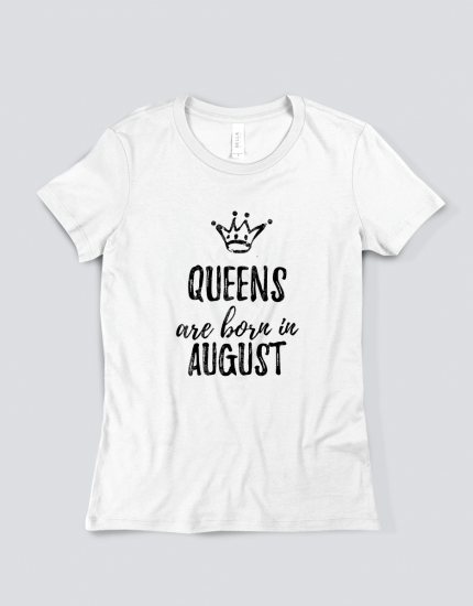 Μπλουζάκι με τύπωμα Queens are born in August