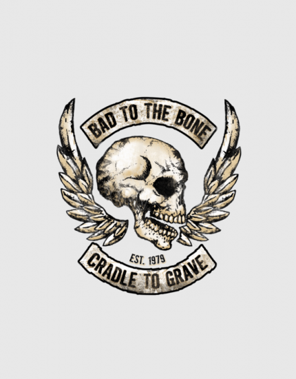 Hoodied φούτερ με στάμπα Bad to the bone