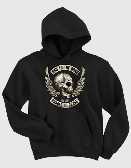 Hoodied φούτερ με στάμπα Bad to the bone