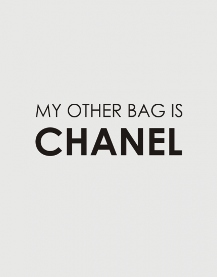 Υφασμάτινη τσάντα με στάμπα Chanel