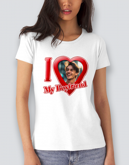 Μπλουζάκι με τύπωμα I Love My Boyfriend