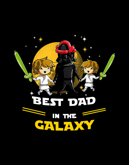 Μπλουζάκι με τύπωμα Best dad in the galaxy boys