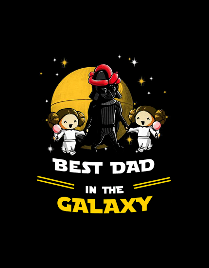 Μπλουζάκι με τύπωμα Best dad in the galaxy girls