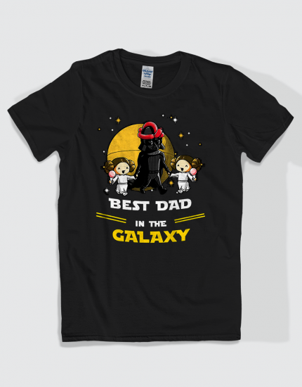 Μπλουζάκι με τύπωμα Best dad in the galaxy girls