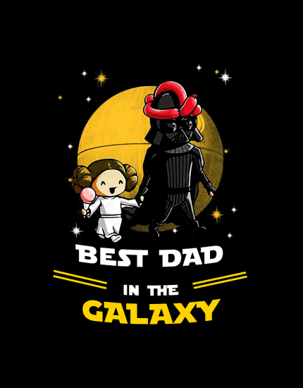 Μπλουζάκι με τύπωμα Best dad in the galaxy girl 