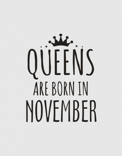 Μπλουζάκι με στάμπα Queens are born in November
