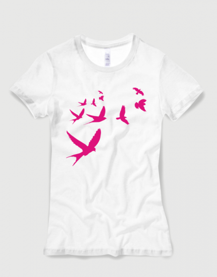 Μπλουζάκι με στάμπα Flying Birds