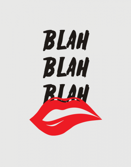 Μπλουζάκι με στάμπα Βlah blah blah