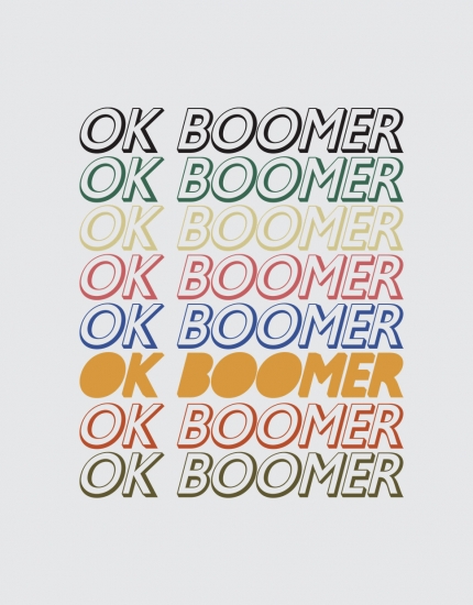 Μπλουζάκι με τύπωμα OK Boomer 