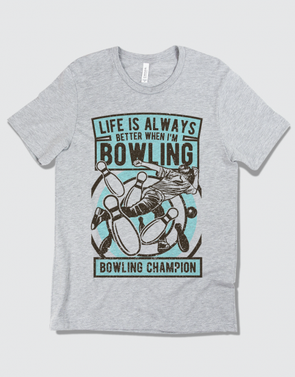 Μπλουζάκι με τύπωμα Bowling Champion