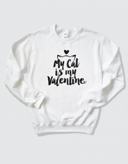 Φουτεράκι με τύπωμα My cat is my Valentine