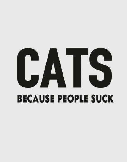 Μαξιλάρι με τύπωμα Cats because people suck
