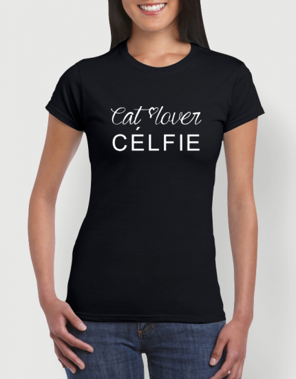 Μπλουζάκι με στάμπα Cat lover Celfie