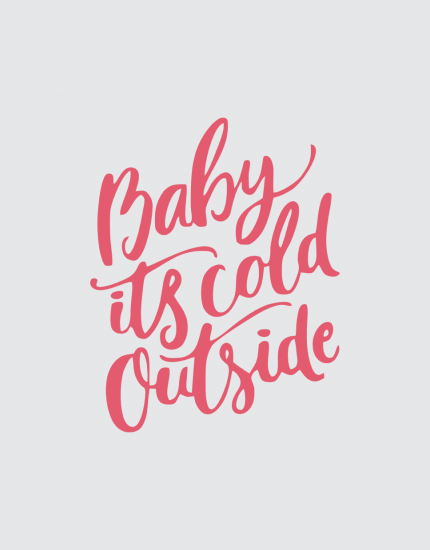 Girlie Cropped Sweat με στάμπα Baby it's cold outside