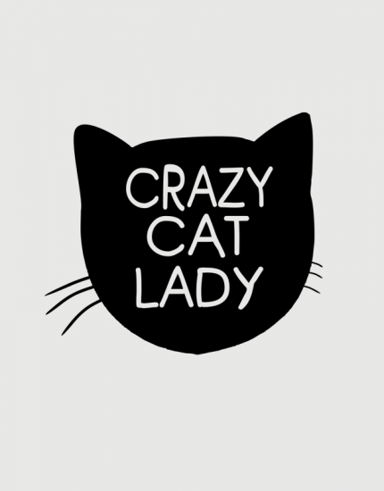 Μπλουζάκι με τύπωμα Crazy Cat Lady