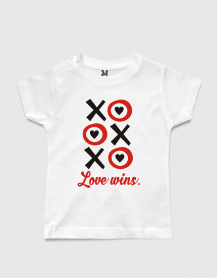 Μπλουζάκι με στάμπα Love wins