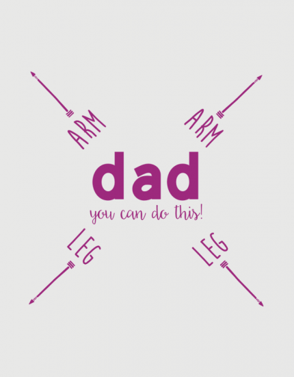 Παιδικό φορμάκι με στάμπα Dad you can do this