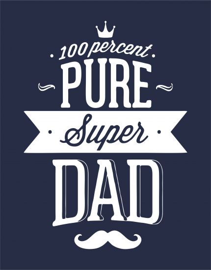 Μπλουζάκι με τύπωμα 100% Pure Super Dad